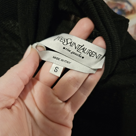 Yves Saint Laurent Black Knit Top - Picture 6 of 7